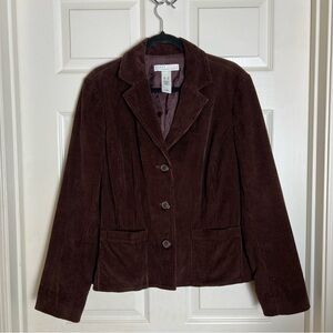 Liz Claiborne Dark Brown Corduroy Blazer